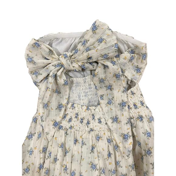 NWT! VICI Ditsy Floral Coquette Strapless Tie-Back Mini Dress Size Small - Picture 4 of 8